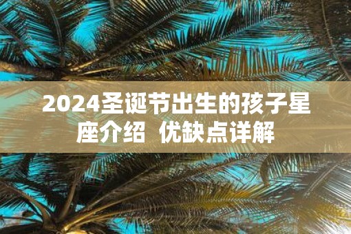 2025圣诞节出生的孩子星座介绍  优缺点详解
