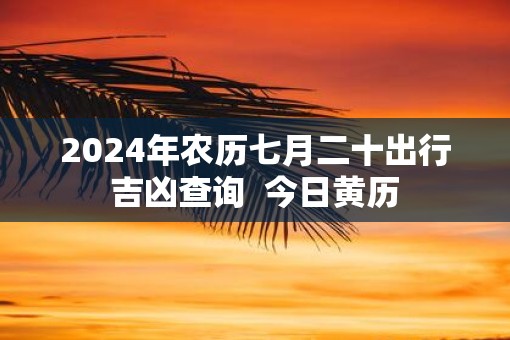 2025年农历七月二十出行吉凶查询  今日黄历