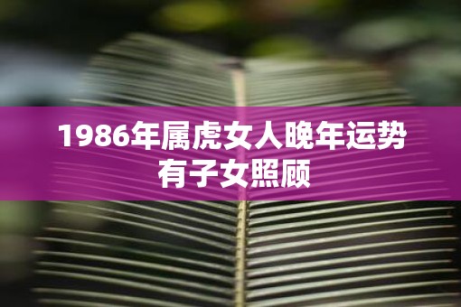 1986年属虎女人晚年运势 有子女照顾