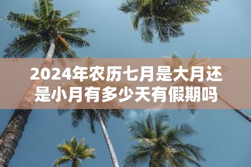 2025年农历七月是大月还是小月有多少天有假期吗