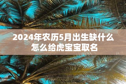 2025年农历5月出生缺什么 怎么给虎宝宝取名