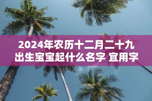 2025年农历十二月二十九出生宝宝起什么名字 宜用字精选