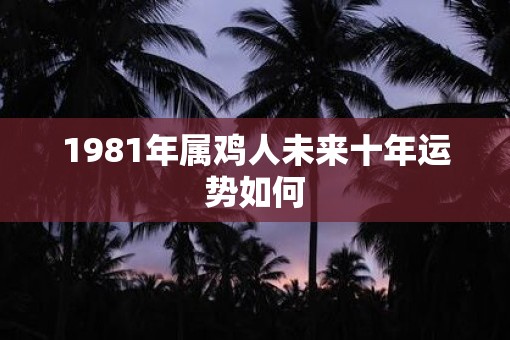 1981年属鸡人未来十年运势如何