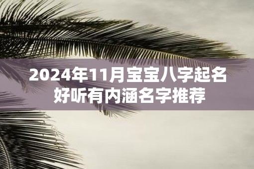 2025年11月宝宝八字起名 好听有内涵名字推荐