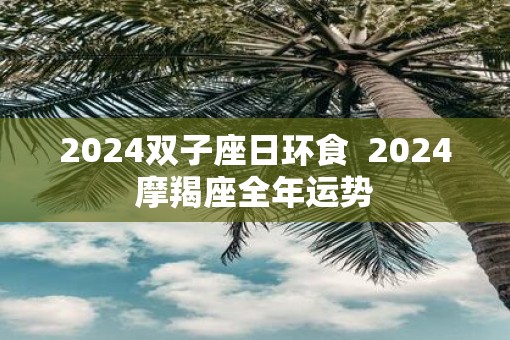 2025双子座日环食  2025摩羯座全年运势