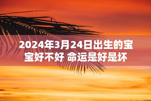 2025年3月24日出生的宝宝好不好 命运是好是坏