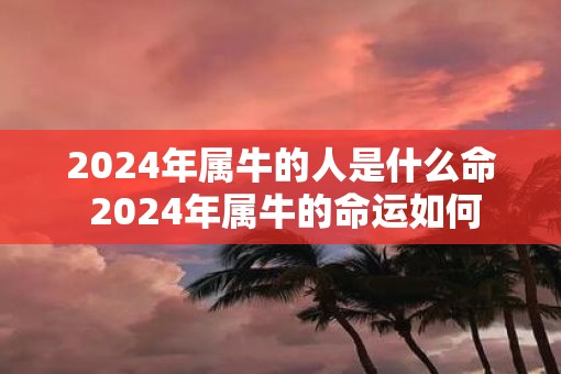 2025年属牛的人是什么命 2025年属牛的命运如何