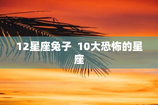 12星座兔子  10大恐怖的星座