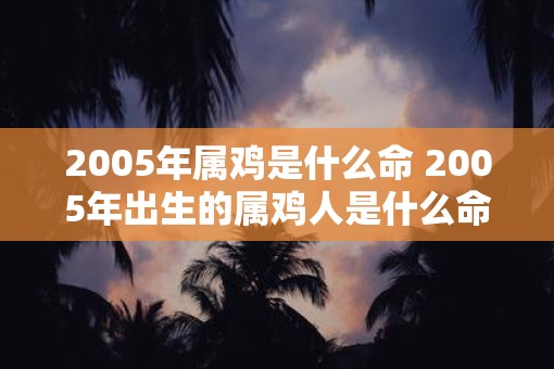 2005年属鸡是什么命 2005年出生的属鸡人是什么命