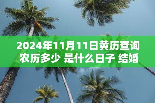 2025年11月11日黄历查询 农历多少 是什么日子 结婚吉时