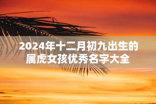 2025年十二月初九出生的属虎女孩优秀名字大全
