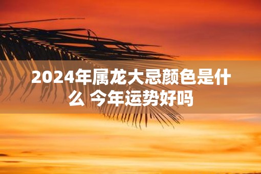 2025年属龙大忌颜色是什么 今年运势好吗