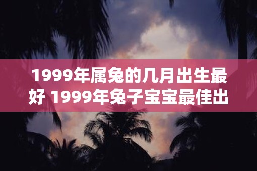 1999年属兔的几月出生最好 1999年兔子宝宝最佳出生月份