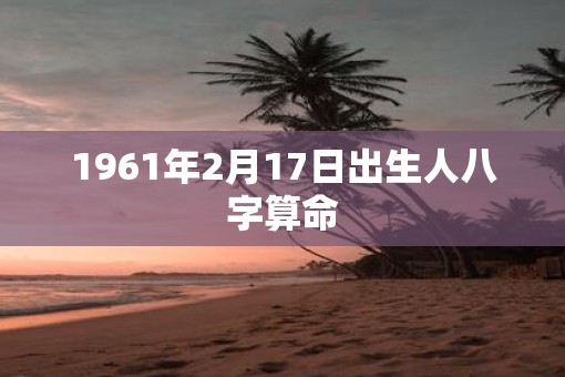 1961年2月17日出生人八字算命