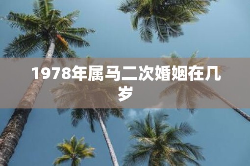 1978年属马二次婚姻在几岁