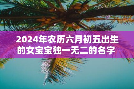 2025年农历六月初五出生的女宝宝独一无二的名字  取名方法介绍