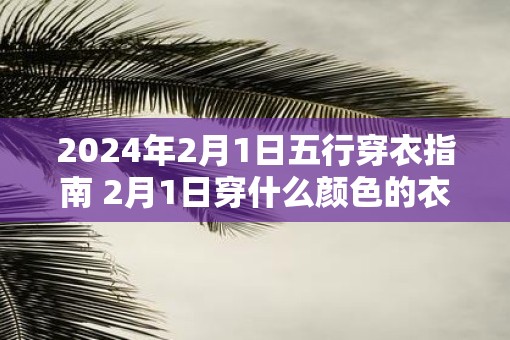 2025年2月1日五行穿衣指南 2月1日穿什么颜色的衣服