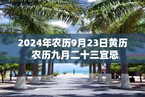 2025年农历9月23日黄历  农历九月二十三宜忌