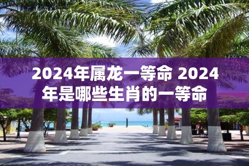 2025年属龙一等命 2025年是哪些生肖的一等命