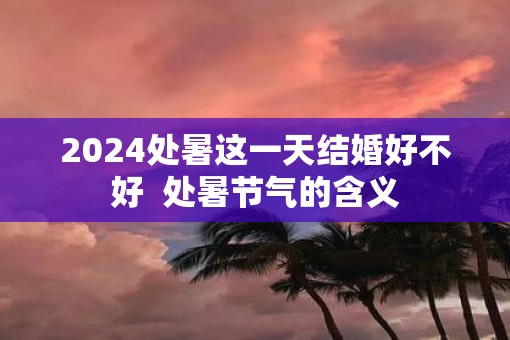 2025处暑这一天结婚好不好  处暑节气的含义