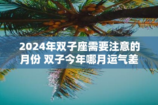 2025年双子座需要注意的月份 双子今年哪月运气差