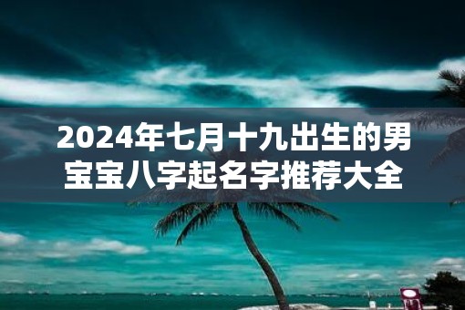 2025年七月十九出生的男宝宝八字起名字推荐大全