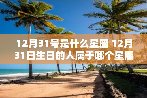12月31号是什么星座 12月31日生日的人属于哪个星座