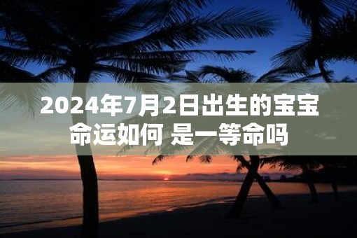 2025年7月2日出生的宝宝命运如何 是一等命吗