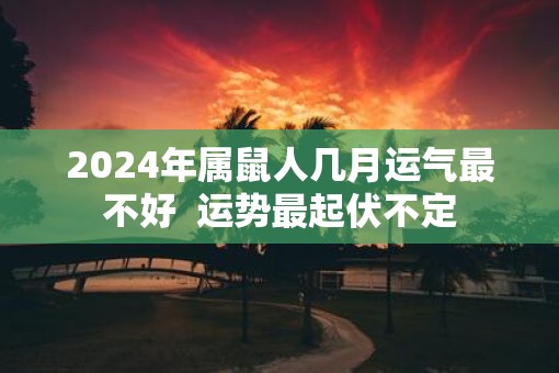 2025年属鼠人几月运气最不好  运势最起伏不定
