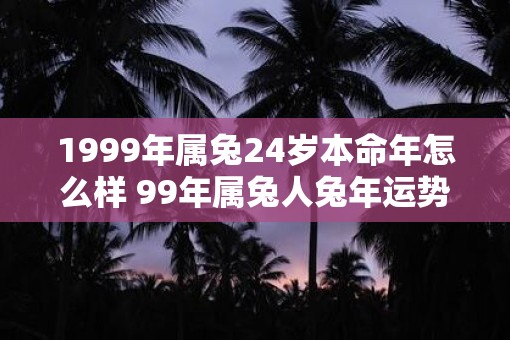 1999年属兔24岁本命年怎么样 99年属兔人蛇年运势是好是坏