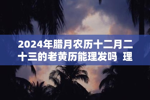 2025年腊月农历十二月二十三的老黄历能理发吗  理发好不好