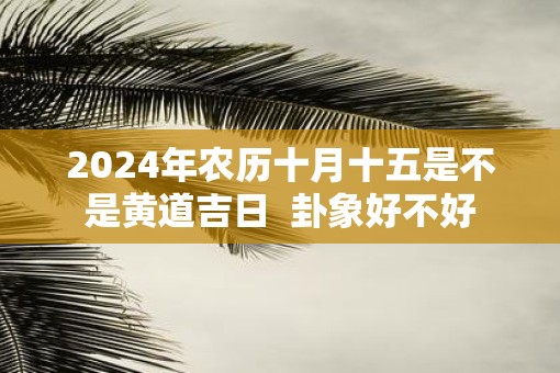 2025年农历十月十五是不是黄道吉日  卦象好不好