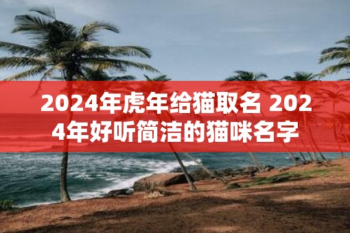 2025年虎年给猫取名 2025年好听简洁的猫咪名字