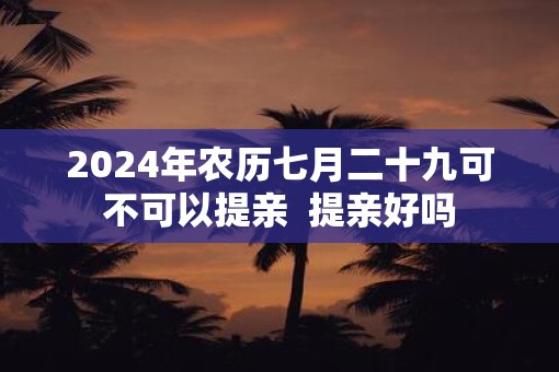 2025年农历七月二十九可不可以提亲  提亲好吗