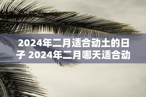 2025年二月适合动土的日子 2025年二月哪天适合动土