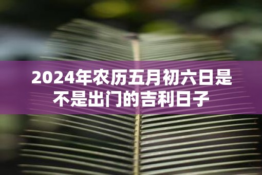 2025年农历五月初六日是不是出门的吉利日子
