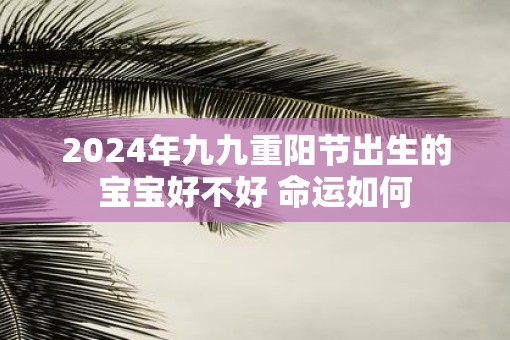 2025年九九重阳节出生的宝宝好不好 命运如何