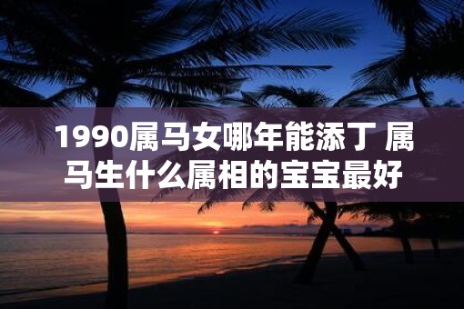 1990属马女哪年能添丁 属马生什么属相的宝宝最好