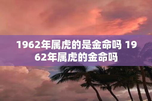 1962年属虎的是金命吗 1962年属虎的金命吗