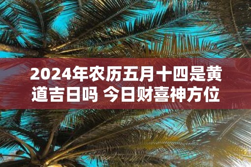 2025年农历五月十四是黄道吉日吗 今日财喜神方位
