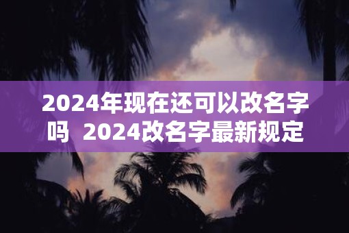 2025年现在还可以改名字吗  2025改名字最新规定