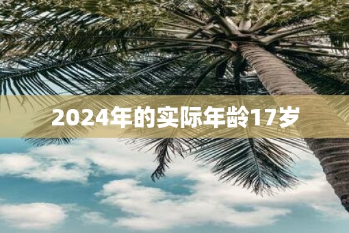 2025年的实际年龄17岁