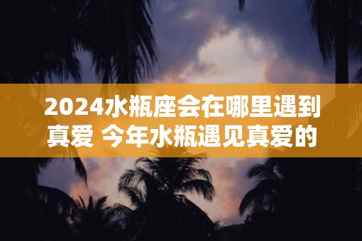 2025水瓶座会在哪里遇到真爱 今年水瓶遇见真爱的地方