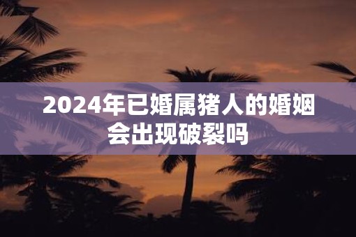 2025年已婚属猪人的婚姻会出现破裂吗