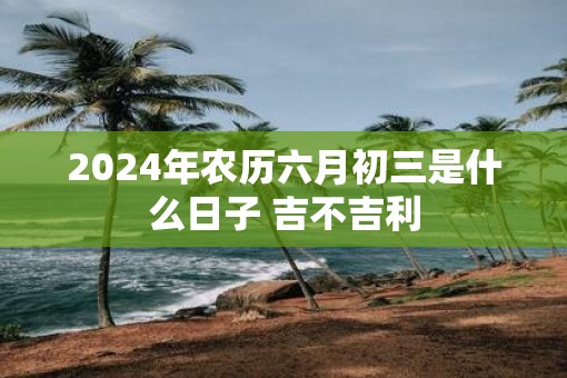 2025年农历六月初三是什么日子 吉不吉利