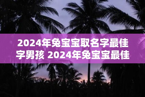 2025年兔宝宝取名字最佳字男孩 2025年兔宝宝最佳男孩名字是什么