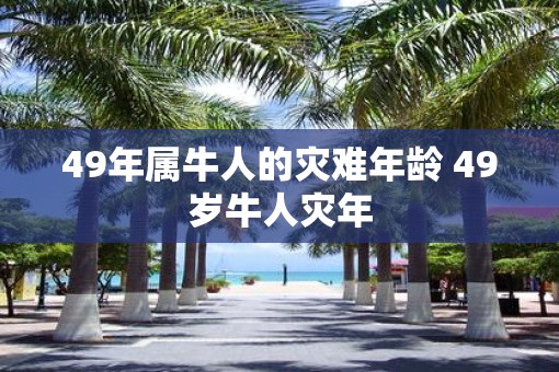 49年属牛人的灾难年龄 49岁牛人灾年