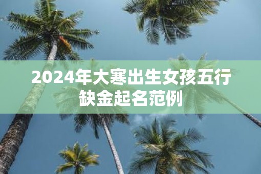 2025年大寒出生女孩五行缺金起名范例