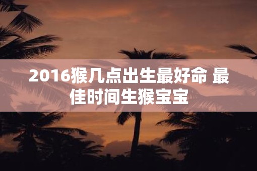 2016猴几点出生最好命 最佳时间生猴宝宝