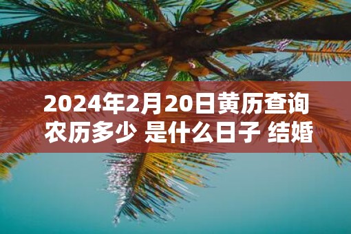 2025年2月20日黄历查询 农历多少 是什么日子 结婚吉时